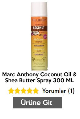 Marc Anthony Coconut Oil & Shea Butter Volume Hair Spray 300 ML Şekillendirici Sprey
