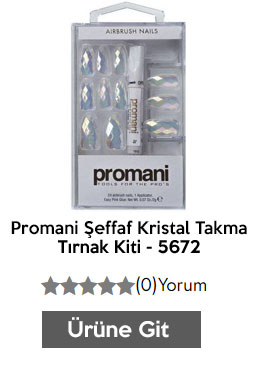 Promani Şeffaf Kristal Takma Tırnak Kiti - 5672
