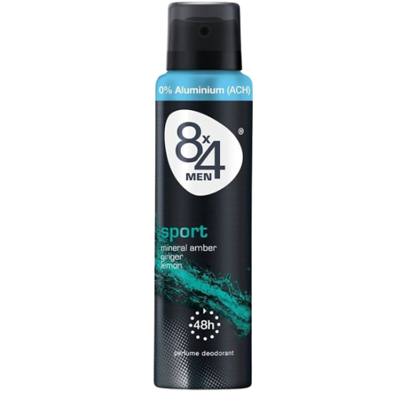 8x4 Men Sport Sprey Deodorant 150 ml - 1