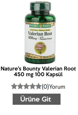 Nature's Bounty Valerian Root 450 mg with Passion Flower 100 Kapsül
