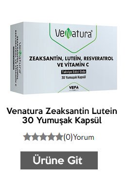 Venatura Zeaksantin Lutein Resveratrol ve Vitamin C 30 Yumuşak Kapsül
