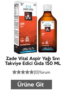 Zade Vital Aspir Yağı Sıvı Takviye Edici Gıda 150 ML
