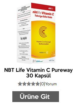 NBT Life Vitamin C Pureway 30 Kapsül
