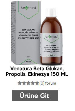 Venatura Beta Glukan, Propolis, Ekinezya, Vitamin C ve Çinko 150 ml

