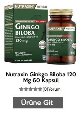 Nutraxin Ginkgo Biloba 120 Mg 60 Kapsül
