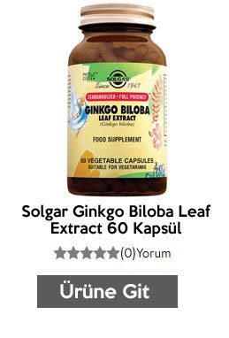 Solgar Ginkgo Biloba Leaf Extract 60 Kapsül
