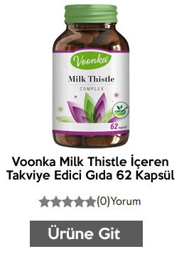 Voonka Milk Thistle İçeren Takviye Edici Gıda 62 Kapsül
