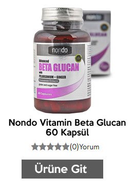 Nondo Vitamin Beta Glucan 60 Kapsül

