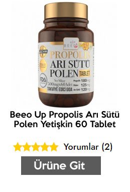 Beeo Up Propolis Arı Sütü Polen Yetişkin 60 Tablet
