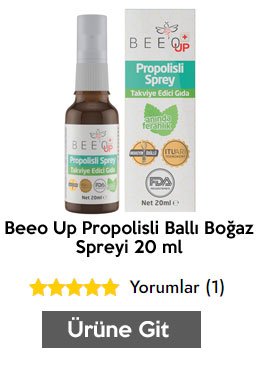 Beeo Up Propolisli Ballı Boğaz Spreyi 20 ml
