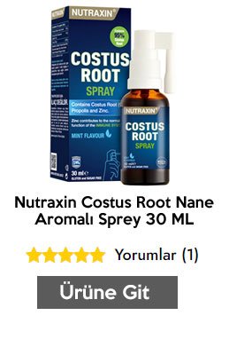 Nutraxin Costus Root Nane Aromalı Sprey 30 ML
