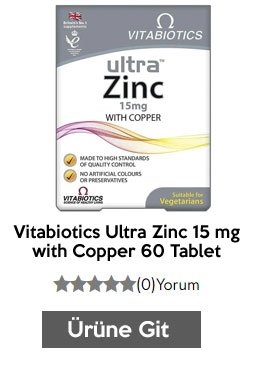 Vitabiotics Ultra Zinc 15 mg with Copper 60 Tablet
