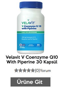 Velavit V Coenzyme Q10 With Piperine 30 Kapsül
