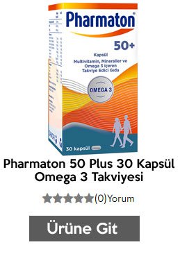 Pharmaton 50 Plus 30 Kapsül Omega 3 Takviyesi
