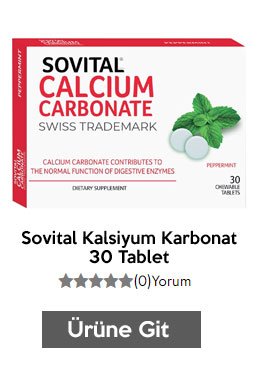 Sovital Kalsiyum Karbonat 30 Tablet
