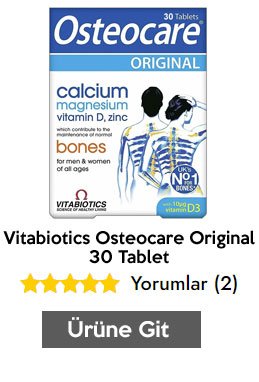 Vitabiotics Osteocare Original 30 Tablet Kalsiyum Takviyesi
