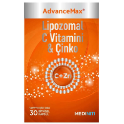 AdvanceMax Lipozomal C Vitamini ve Çinko 30 Bitkisel - Advancemax