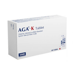 AGA-K Takviye Edici Gıda 60 Tablet - Assos Pharma