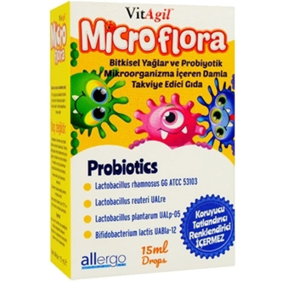 Allergo VitAgil Microflora Probiyotik Damla 15 ML - 1