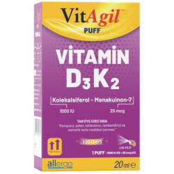 Allergo VitAgil Puff Vitamin D3K2 Sprey 20 ML - Allergo