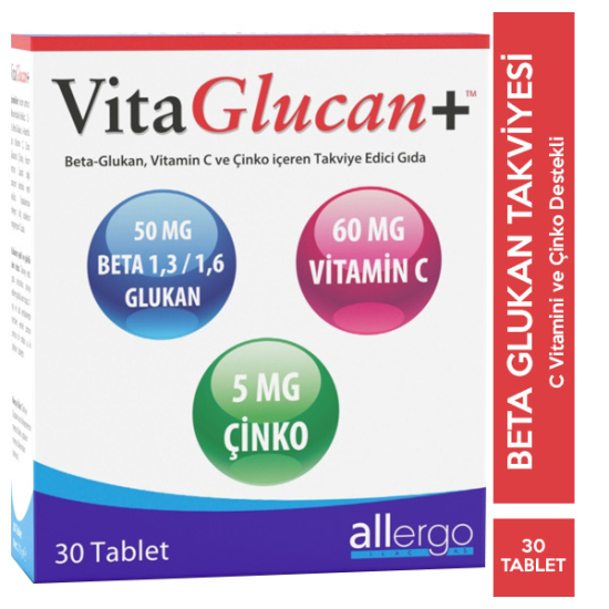 Allergo VitaGlucan Beta Glucan 30 Kapsül Beta Glukan Takviyesi - 1