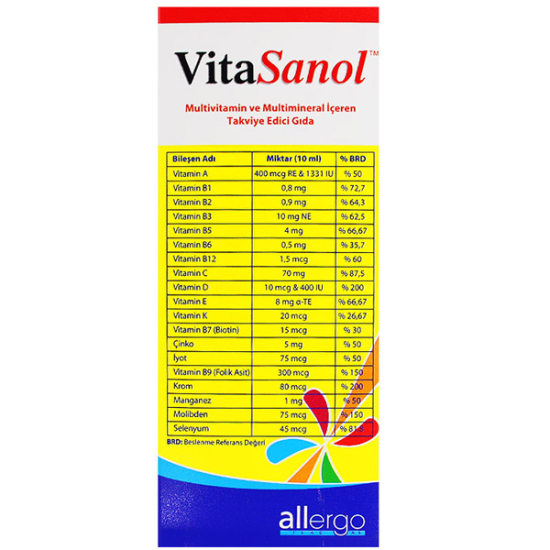 Allergo VitaSanol Multivitamin Mineral 250 ML - 2