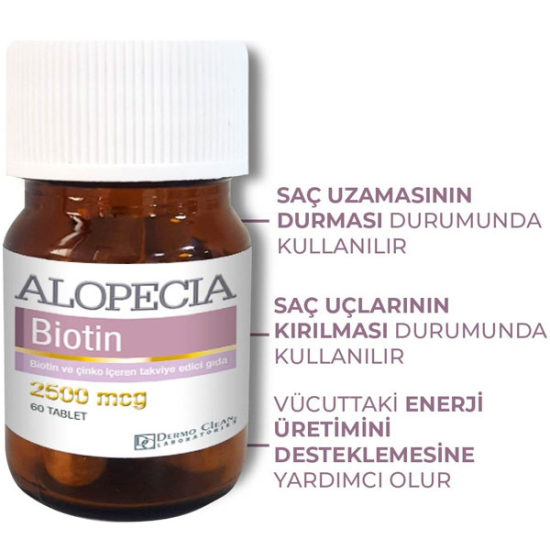 Alopecia Biotin 2500 mcg 60 Tablet - 2