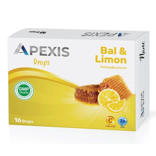 Apexis Drops Bal ve Limon Aromalı Pastil 16 Adet - 1
