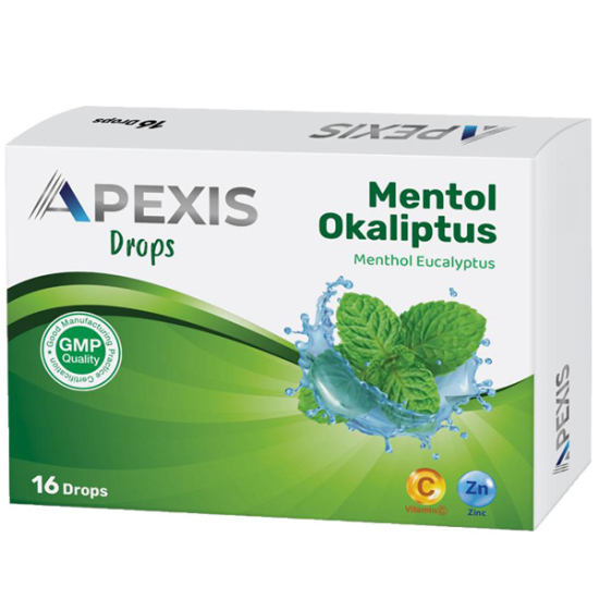 Apexis Drops Mentol Okaliptus Aromalı Pastil 16 Adet - 1
