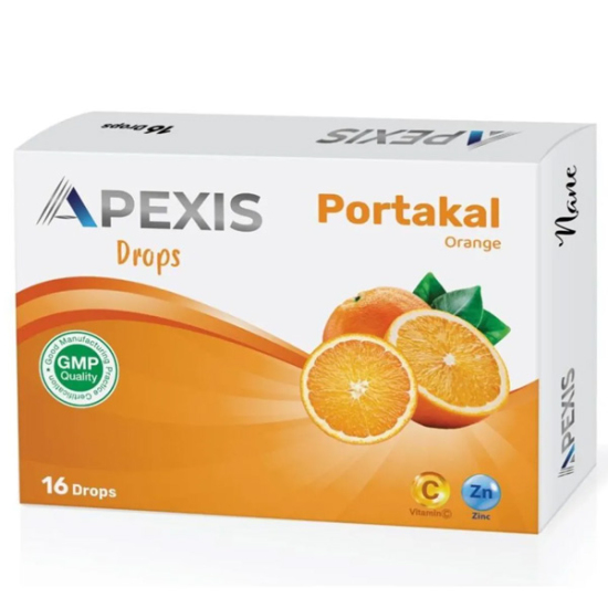 Apexis Drops Portakal Aromalı Pastil 16 Adet - 1