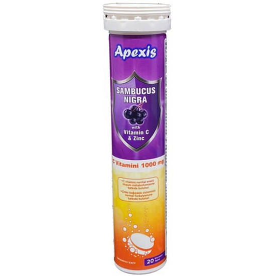 Apexis Sambucus Nigra C Vitamini 20 Efervesan Tablet - 1