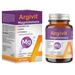 Argivit Magnizinmore 60 Tablet Magnezyum Çinko ve Vitamin D İçeren Takviye Edici Gıda - Hekim İlaç