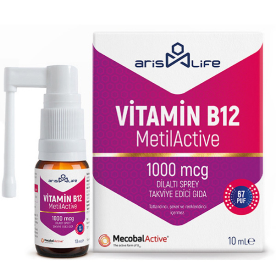 Aris Life Vitamin B12 Metilactive 1000 mcg Sprey 10 ml - 1