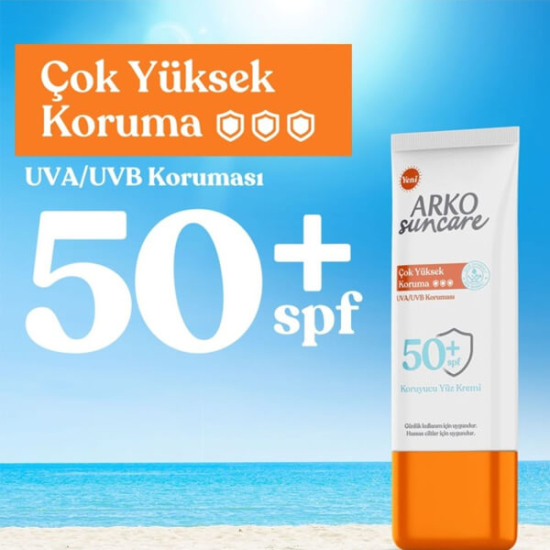 Arko Suncare Çok Yüksek Korumalı 50 ml 50 Faktör Yüz Güneş Kremi - 2