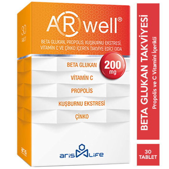 Arwell 30 Tablet Beta Glukan Takviyesi - 1