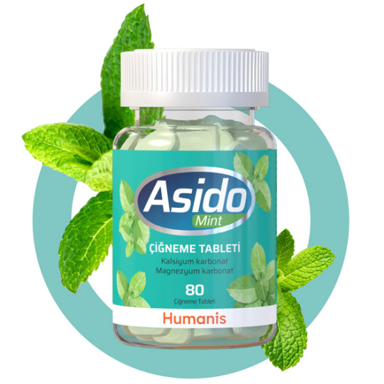 Asido Mint Magnezyum ve Kalsiyum 80 Tablet - 1