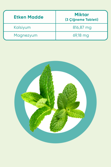 Asido Mint Magnezyum ve Kalsiyum 80 Tablet - 5