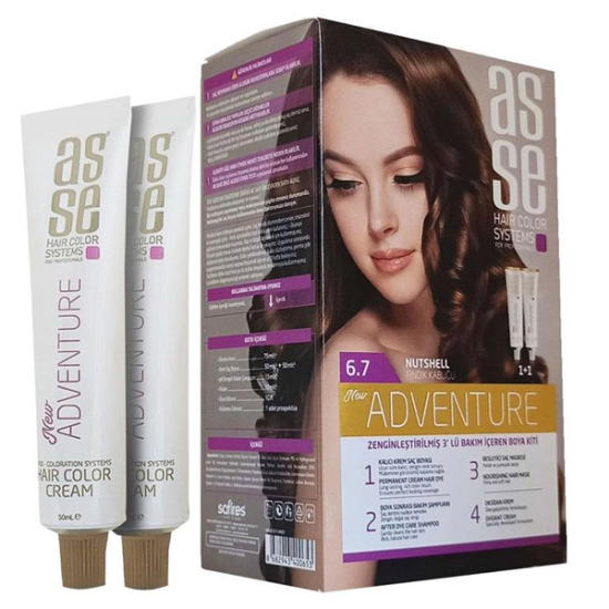 Asse Hair Color System Saç Boyası Fındık Kabuğu No: 6.70 - 1