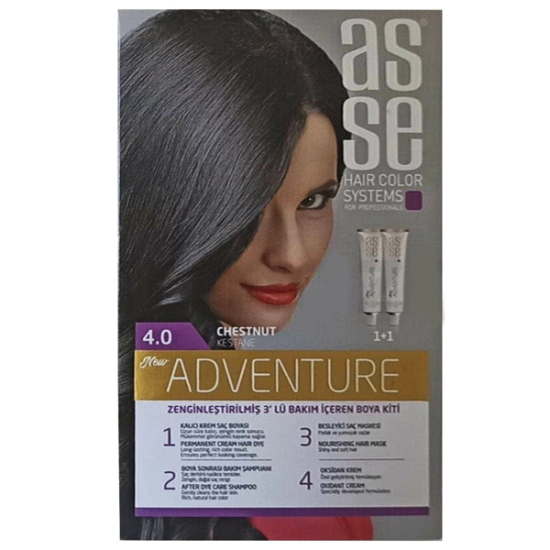 Asse Hair Color System Saç Boyası Kestane No: 4.00 - 1
