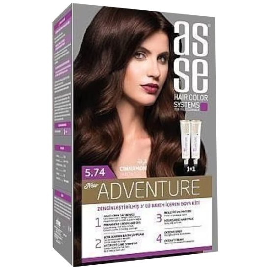 Asse Hair Color System Saç Boyası Tarçın No: 5.74 - 1