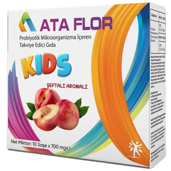 Ata Flor Kids Şeftali Aromalı Probiyotik 10 Şase - 1