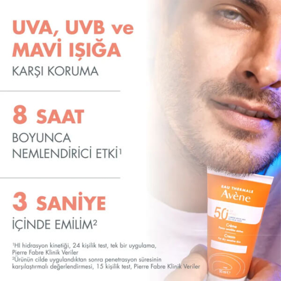 Avene Creme Parfümsüz 50 ml 50 Faktör Güneş Kremi - 2