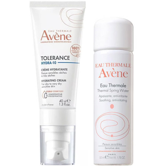 Avene Tolerance Hydra-10 Hydrating Cream 40 ml + Avene Eau Thermale Spring Water 50 ml - 1