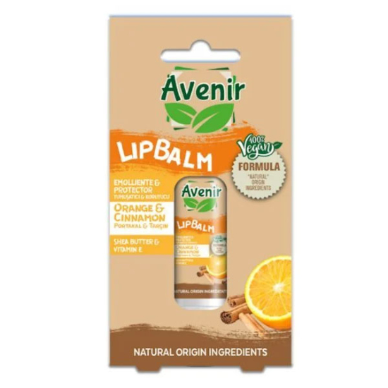 Avenir Stick Lip Balm Vegan Orange Cinnamon - 1