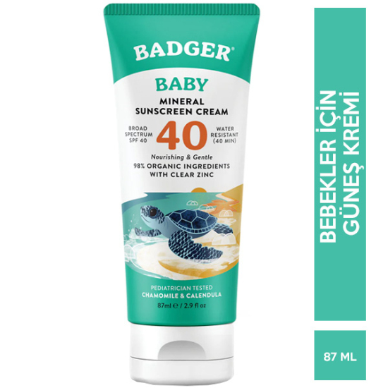 Badger Balm Baby Sunscreen Spf 40 87 ML Bebek Güneş Kremi - 1