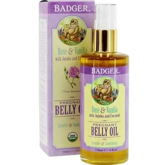 Badger Balm Belly Oil Rose And Vanilla 118 ML Çatlak Bakım Kremi - 1