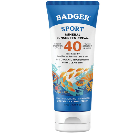Badger Balm Unscented Clear Zinc Spf 40 Sport Sunscreen 87 ML Mineralli Güneş Kremi - 1