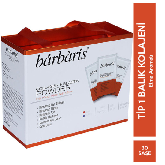 Barbaris Collagen Elastin Powder 285 gr 30 Şase Tip 1 Balık Kolajeni - 1