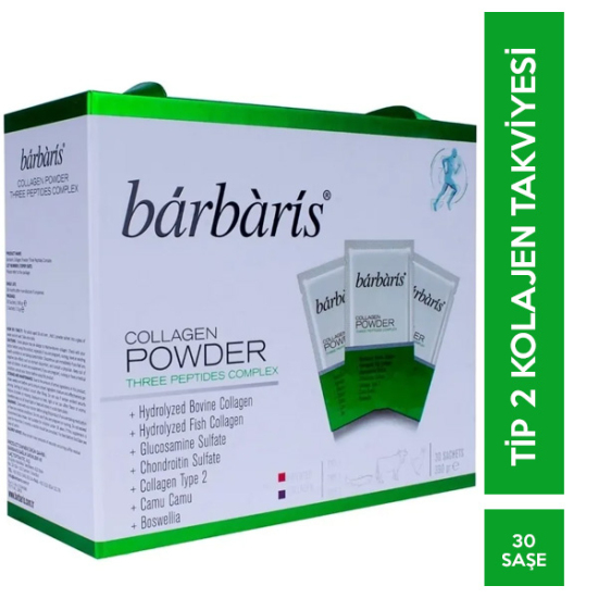 Barbaris Kolajen Powder Three Peptides Complex 30 Saşe + Shaker Hediyeli - 1