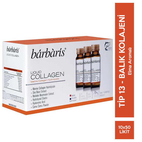 Barbaris Liquid Collagen 10x50 ML Likit Kolajen Takviyesi - 1